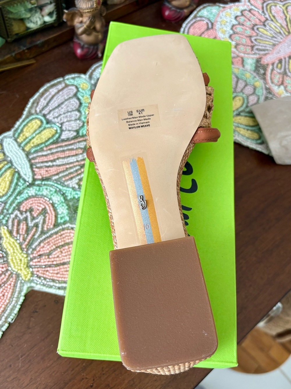 Sam Edelman Women’s Waylon Woven Block-Heel Slide Sandals - Picture 10 of 14